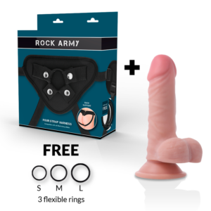 Rockarmy Panzer — Strap-On Dildo, Dual Density, 17 cm — Non-Vibrating Harnesses — view 2