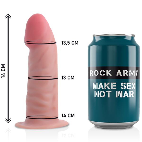 Rockarmy Tiger — Strap-On Dildo, Dual Density, 14 cm — Non-Vibrating Harnesses — view 7