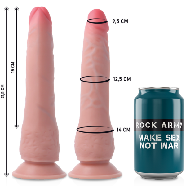 Rockarmy Crusader — Strap-On Dildo, Dual Density, 21.5 cm — Non-Vibrating Harnesses — view 16