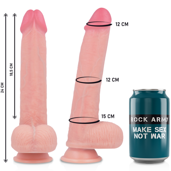 Rockarmy Kingcobra — Strap-On Dildo, Silicone, 24 cm — Non-Vibrating Harnesses — view 13