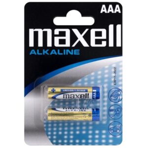 Maxell Alkaline AAA LR03 — Batteries, 2 Pack — Batteries & Spare Parts