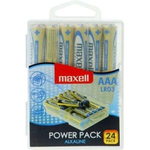 Maxell Alkaline AAA LR03 — Batteries, 24 Pack — Batteries & Spare Parts