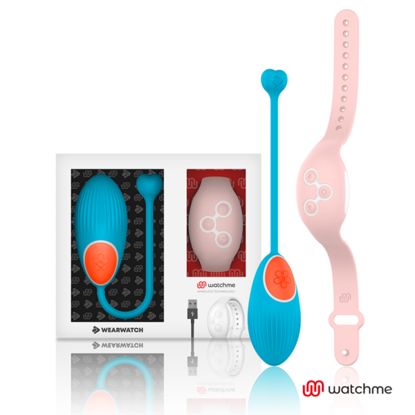 Wearwatch Watchme — Vibrating Egg, Blue with Pink Watch — Clitoral Stimulators
