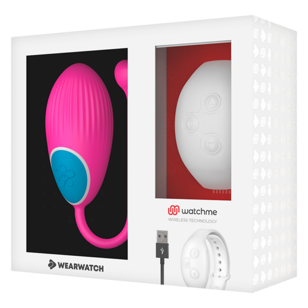 Wearwatch Watchme — Vibrating Egg, Fuchsia with White Watch — Clitoral Stimulators — view 7