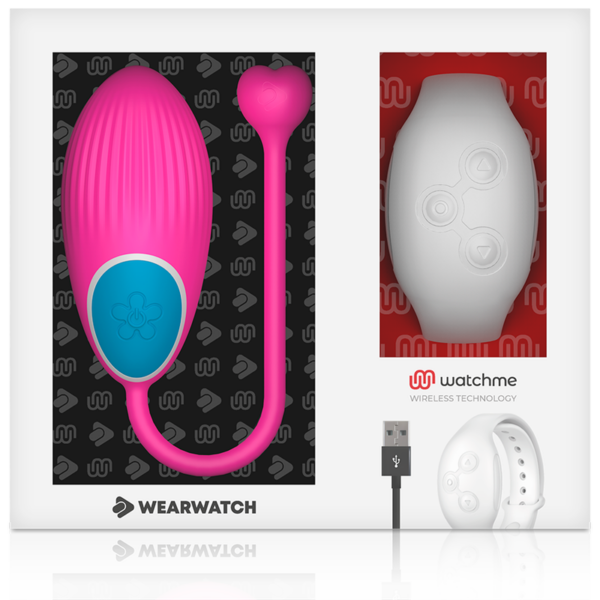 Wearwatch Watchme — Vibrating Egg, Fuchsia with White Watch — Clitoral Stimulators — view 4