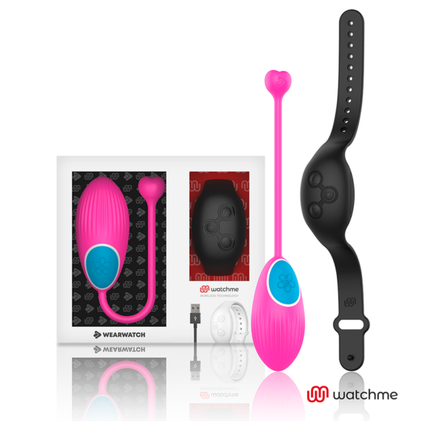 Wearwatch Watchme — Vibrating Egg, Fuchsia with Black Watch — Clitoral Stimulators