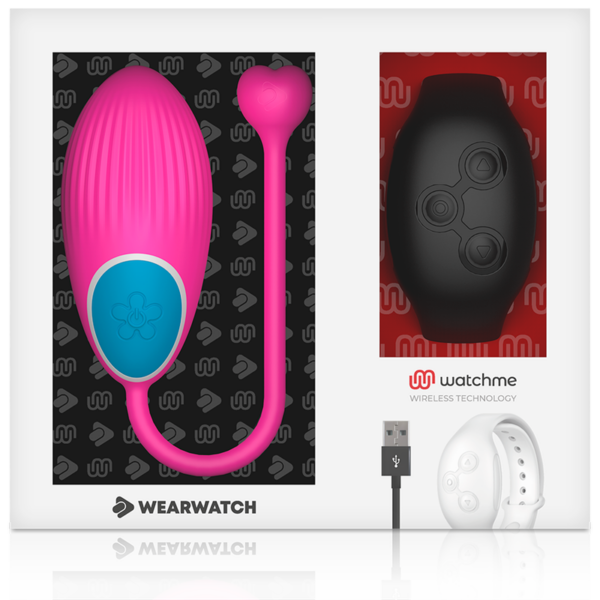 Wearwatch Watchme — Vibrating Egg, Fuchsia with Black Watch — Clitoral Stimulators — view 5