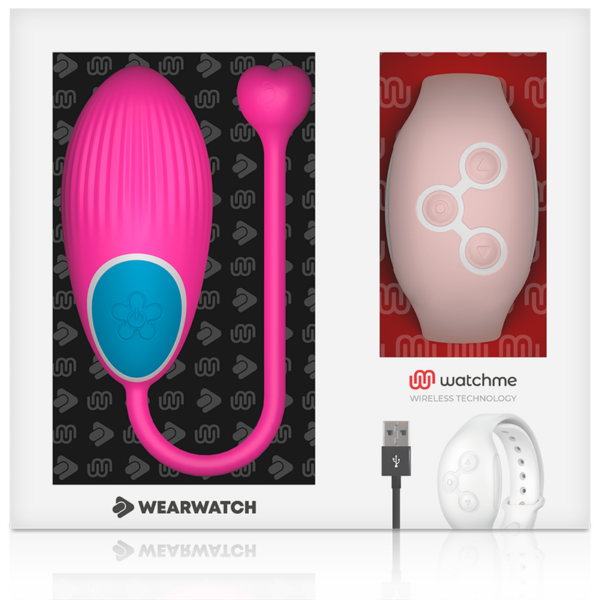 Wearwatch Watchme — Vibrating Egg, Fuchsia with Pink Watch — Clitoral Stimulators — view 3