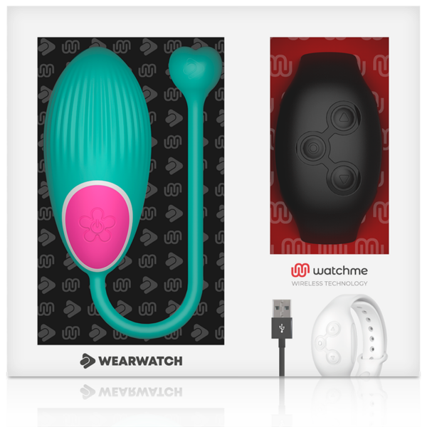 Wearwatch Watchme — Vibrating Egg, Teal with Black Watch — Clitoral Stimulators — view 2