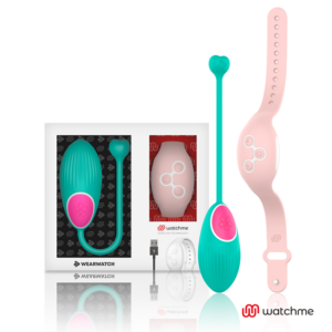 Wearwatch Watchme — Vibrating Egg, Teal with Pink Watch — Clitoral Stimulators