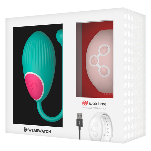 Wearwatch Watchme — Vibrating Egg, Teal with Pink Watch — Clitoral Stimulators — view 6
