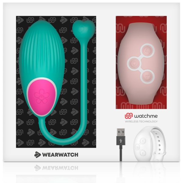 Wearwatch Watchme — Vibrating Egg, Teal with Pink Watch — Clitoral Stimulators — view 3
