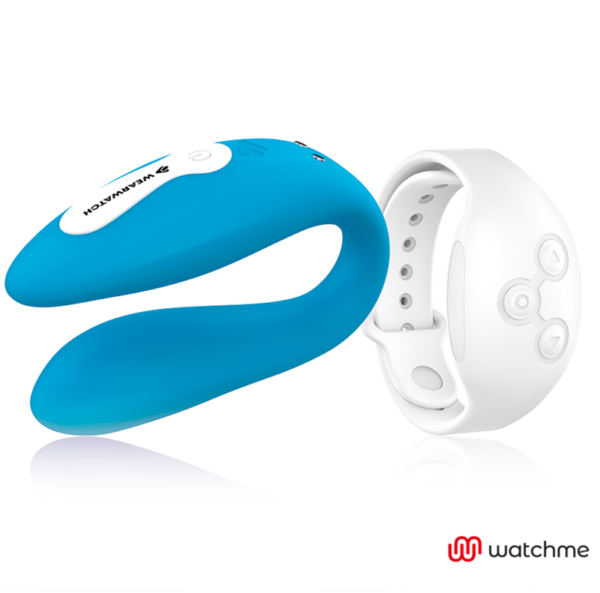 Wearwatch Dual — Couples Vibrator, Blue with White Watch — Clitoral Stimulators — view 2
