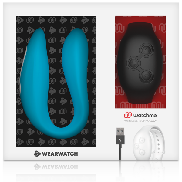 Wearwatch Dual — Couples Vibrator, Blue with Black Watch — Clitoral Stimulators — view 2