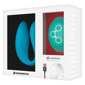 Wearwatch Dual — Couples Vibrator, Blue with Teal Watch — Clitoral Stimulators — view 2