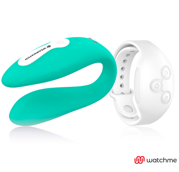 Wearwatch Dual — Couples Vibrator, Teal with White Watch — Clitoral Stimulators — view 6