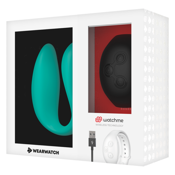 Wearwatch Dual — Couples Vibrator, Teal with Black Watch — Clitoral Stimulators — view 3