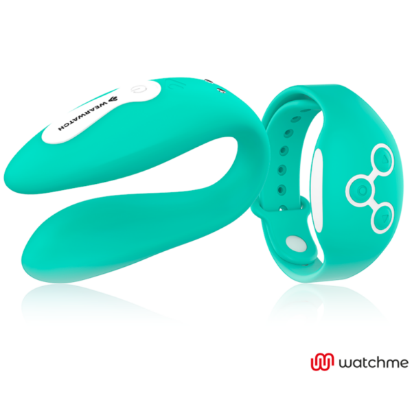 Wearwatch Dual — Couples Vibrator, Teal with Matching Watch — Clitoral Stimulators — view 2