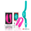 Wearwatch Dual — Couples Vibrator, Fuchsia with Teal Watch — Clitoral Stimulators