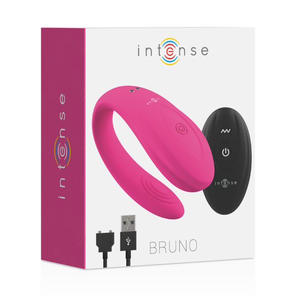 Intense Bruno Partner — Couples Vibrator, Remote Control, Pink — Clitoral Stimulators — view 5
