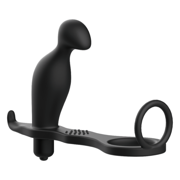 Addicted Toys — Prostate Vibrator, Silicone, 12 cm, Cock Ring — Anal — view 5
