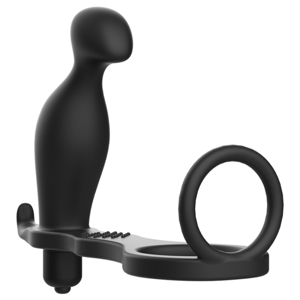 Addicted Toys — Prostate Vibrator, Silicone, 12 cm, Cock Ring — Anal