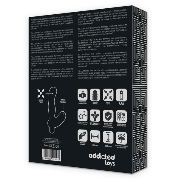 Addicted Toys P-Spot Vibe — Prostate Vibrator, Black — Anal — view 3