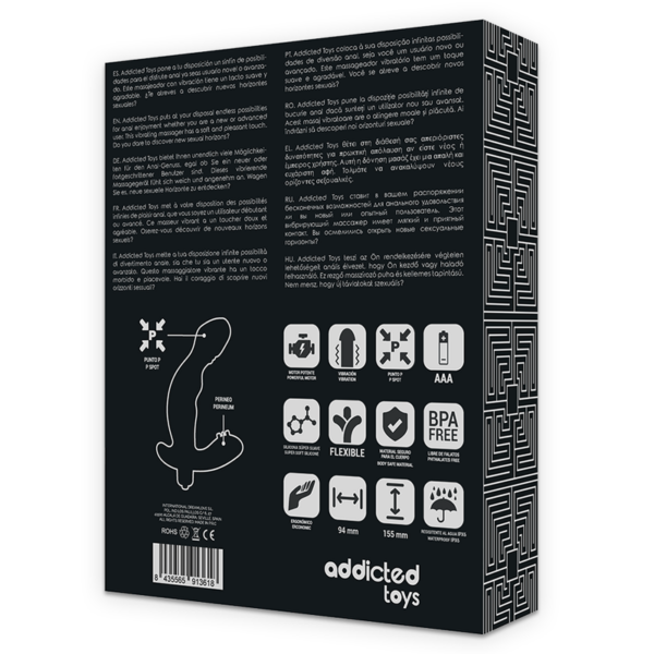 Addicted Toys Realistic — Prostate Vibrator, Black — Anal — view 7