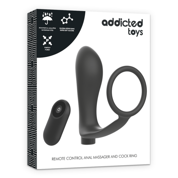 Addicted Toys — Prostate Vibrator, Remote Control, Cock Ring — Anal — view 7