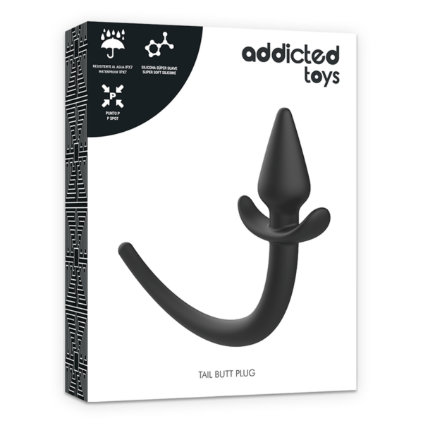 Addicted Toys Puppy — Tail Butt Plug, Black — Anal — view 4
