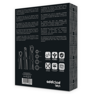 Addicted Toys 7-Piece — Cock Ring Set, Black — Classic Cock Rings — view 3