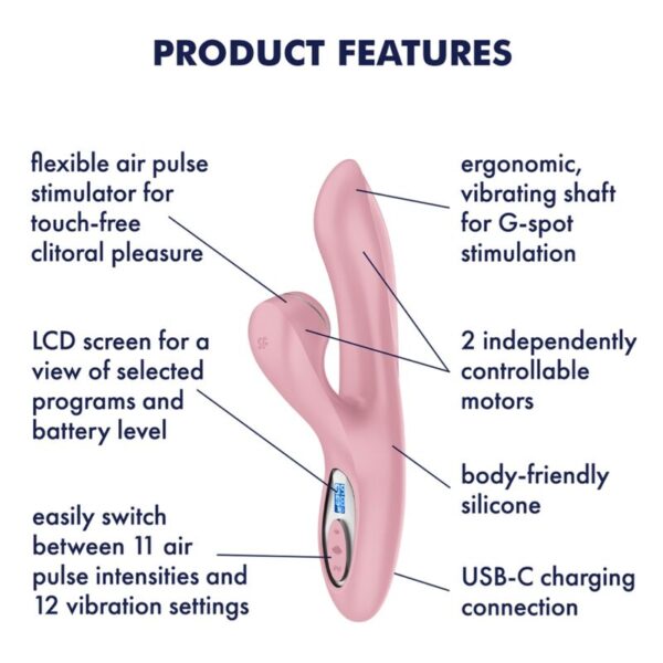 Satisfyer Pro+ G-Spot Gen 2 — Air Pulse Stimulator, Pink — Air Pulse Vibrators — view 6