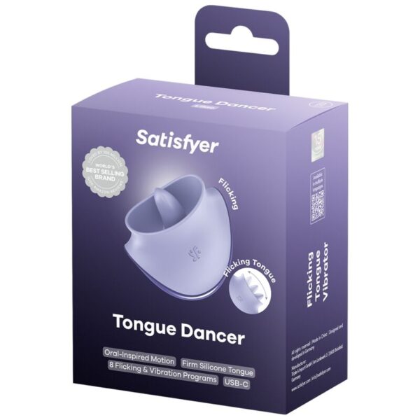 Satisfyer Tongue Dancer — Clitoral Vibrator, Rechargeable, Lilac — Clitoral Stimulators — view 5