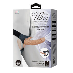 Baile Charlotte — Double Strap-On, Waterproof, Flesh — Couples — view 2