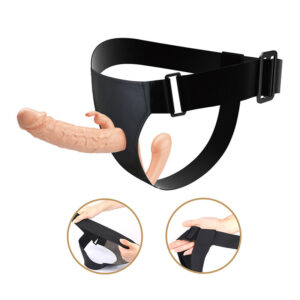 Baile Charlotte — Double Strap-On, Waterproof, Flesh — Couples — view 4