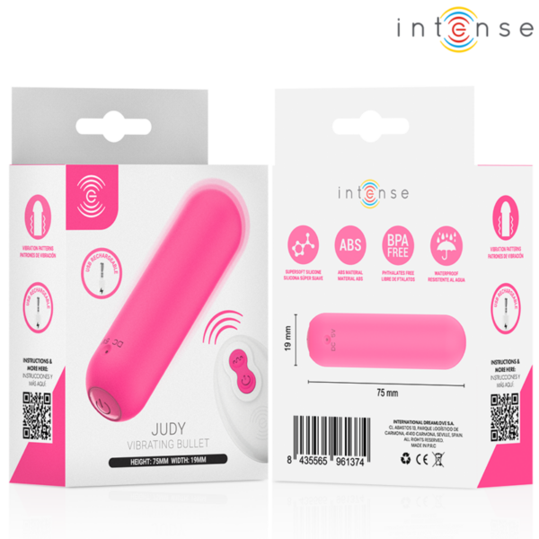 Intense Judy — Bullet Vibrator, Remote Control, Pink — Bullet Vibrators — view 3