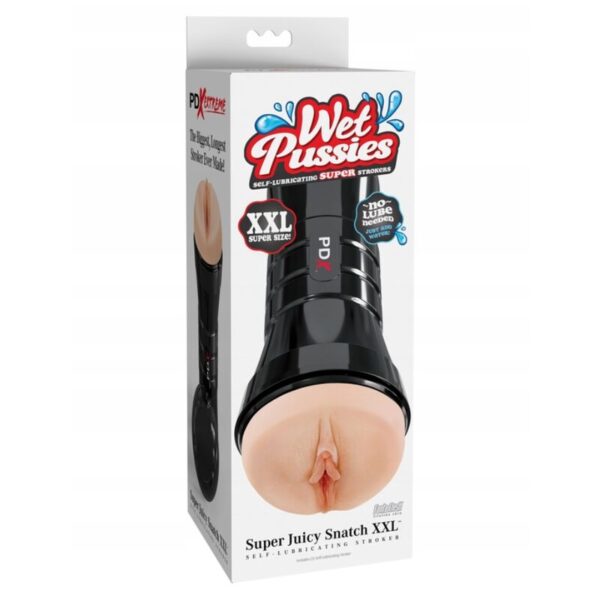 PDX Extreme Super Juicy Snatch — Male Masturbator, XXL, Light — Manual Strokers — view 3