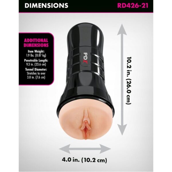PDX Extreme Super Juicy Snatch — Male Masturbator, XXL, Light — Manual Strokers — view 4