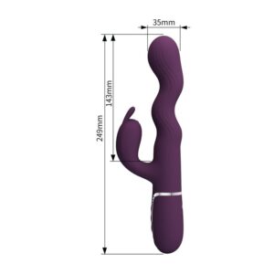 Pretty Love Loursen — Thrusting Vibrator, Rechargeable, Purple — Rabbit Vibrators — view 2