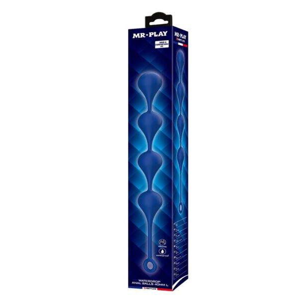 Mr Play — Anal Beads, Silicone, Size L, Blue — view 6