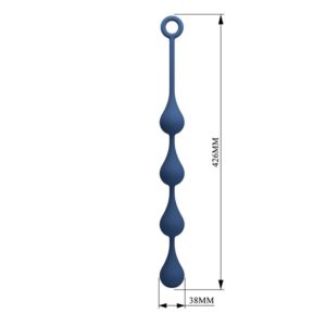 Mr Play — Anal Beads, Silicone, Size L, Blue — view 3
