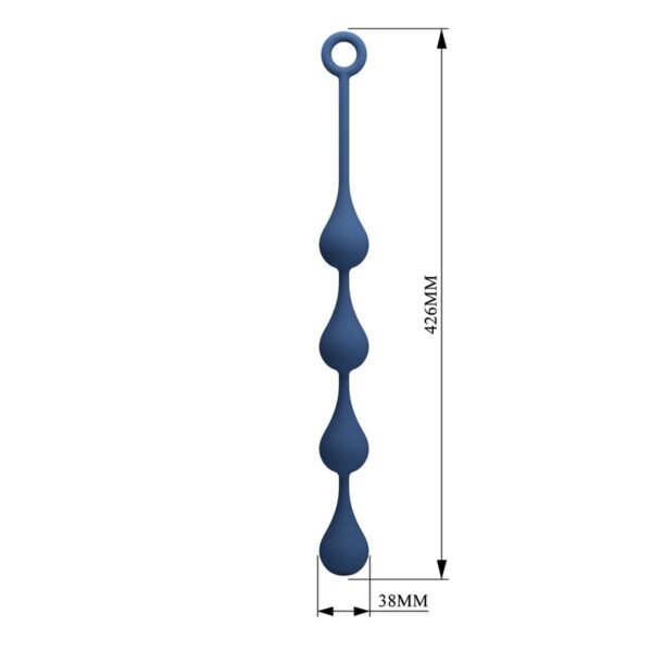 Mr Play — Anal Beads, Silicone, Size L, Blue — view 3
