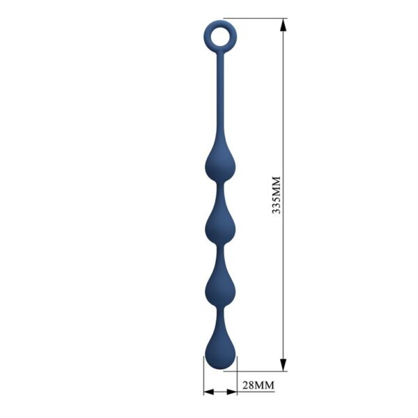Mr Play — Anal Beads, Silicone, Size M, Blue — view 5