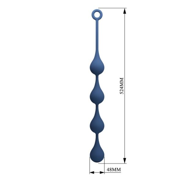 Mr Play — Anal Beads, Silicone, Size XL, Blue — view 8