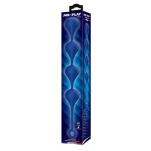 Mr Play — Anal Beads, Silicone, Size XL, Blue — view 3