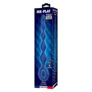 Mr Play — Anal Beads, Silicone, 20.4 cm, Blue — view 4