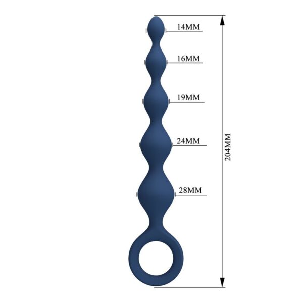 Mr Play — Anal Beads, Silicone, 20.4 cm, Blue — view 3