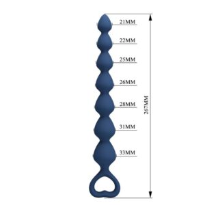 Mr Play — Anal Beads, Silicone, 26.7 cm, Blue — view 3