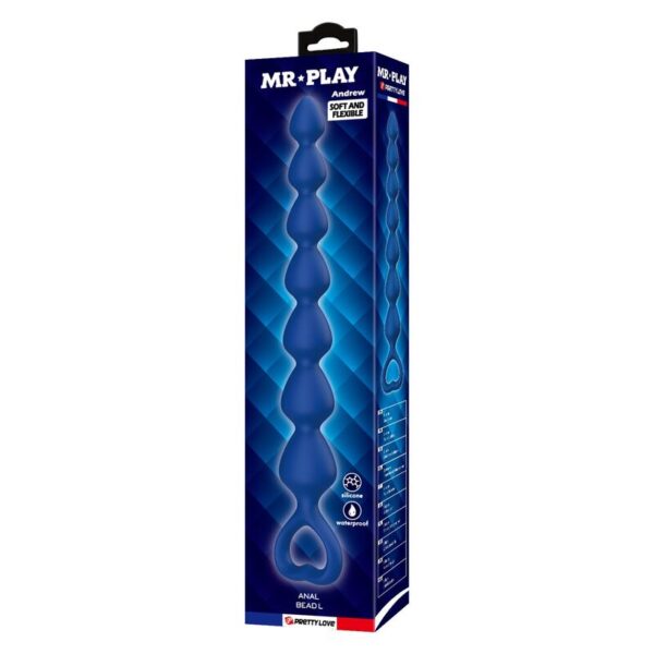 Mr Play — Anal Beads, Silicone, 26.7 cm, Blue — view 5