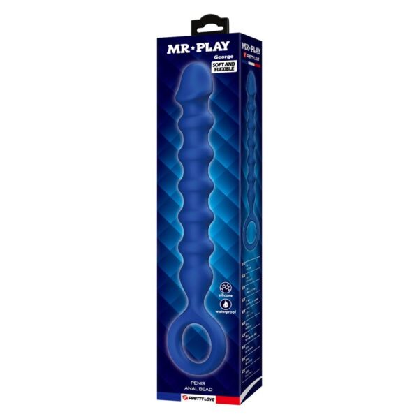 Mr Play — Anal Beads, Silicone, 28.5 cm, Blue — view 7